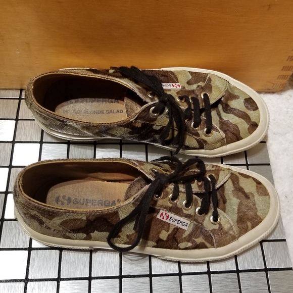 SUPERGA × TBS Ponyhair Camo Wmns Sneaker (Size 6) - Picture 11 of 16